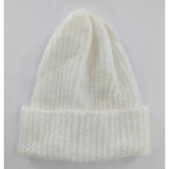 Free People Ivory Knit Beanie Winter Cozy Soft Hat One Size - Picture 5 of 7